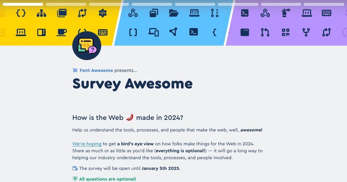 A screenshot of Survey Awesome!