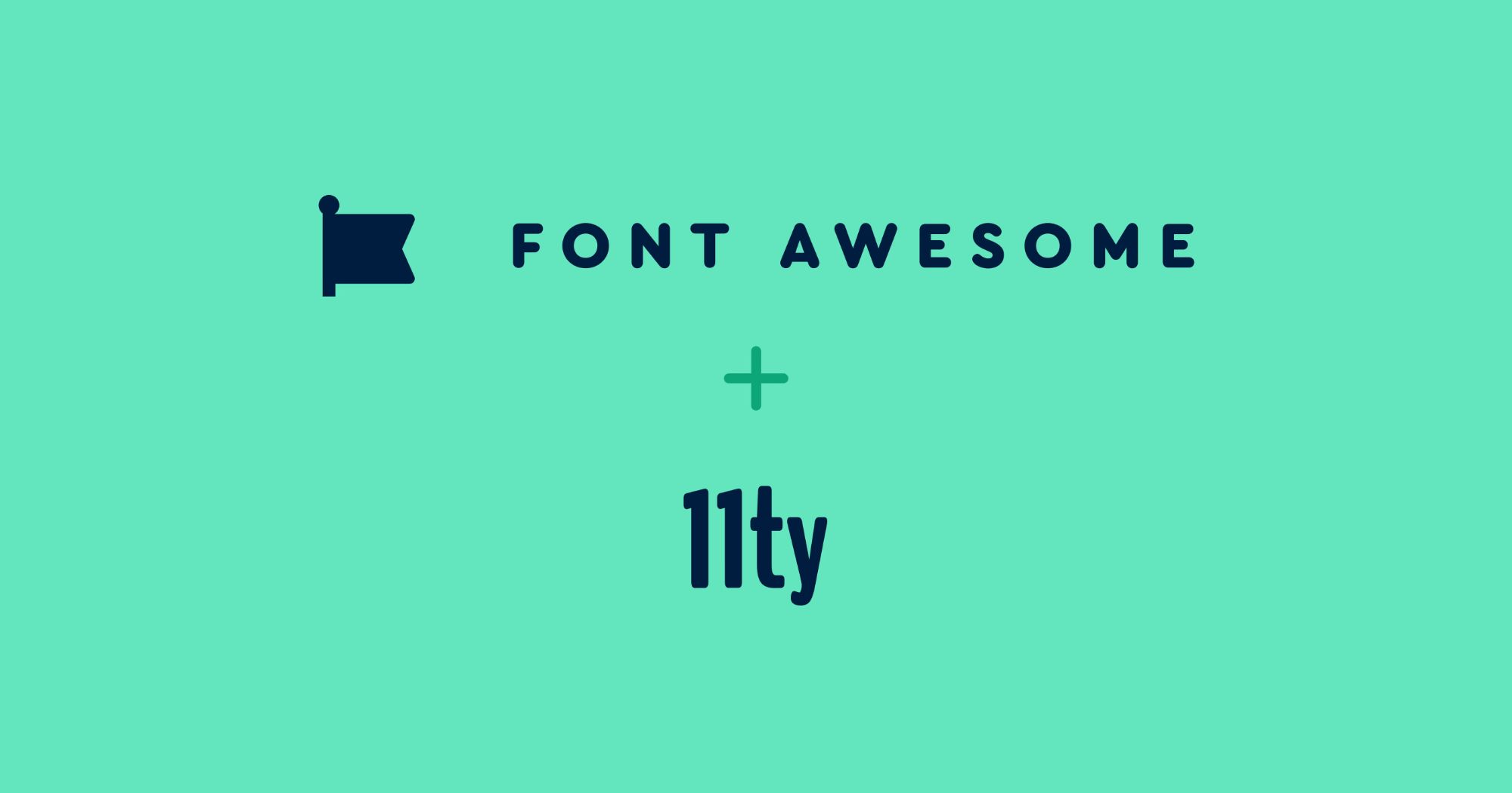 Font Awesome + 11ty logos